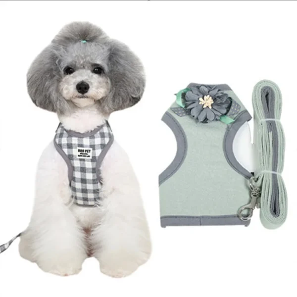 Adjustable Small Pet Dog and Cat Harness with Leash - Image 5