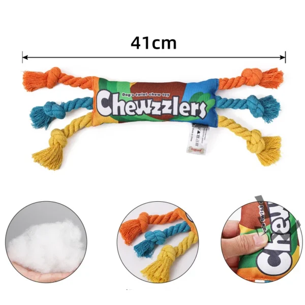 Dog Cleaning Teeth Braided Bone Rope - Image 2