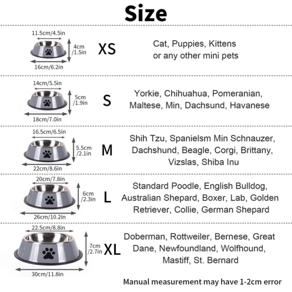 Stainless Steel Pet Bowl for Cats and Dogs - Image 2